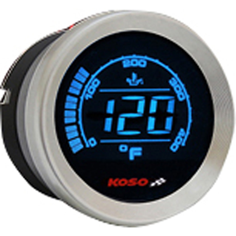 KOSO HD-02OT HARLEY 2'' OIL TEMPERATURE - SILVER BEZEL BA050500