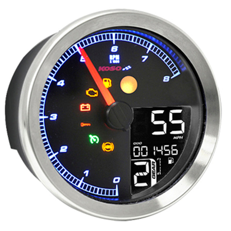 KOSO HD-04 METER HARLEY-DAVIDSON SPORTSTER/DYNA SILVER BA051201