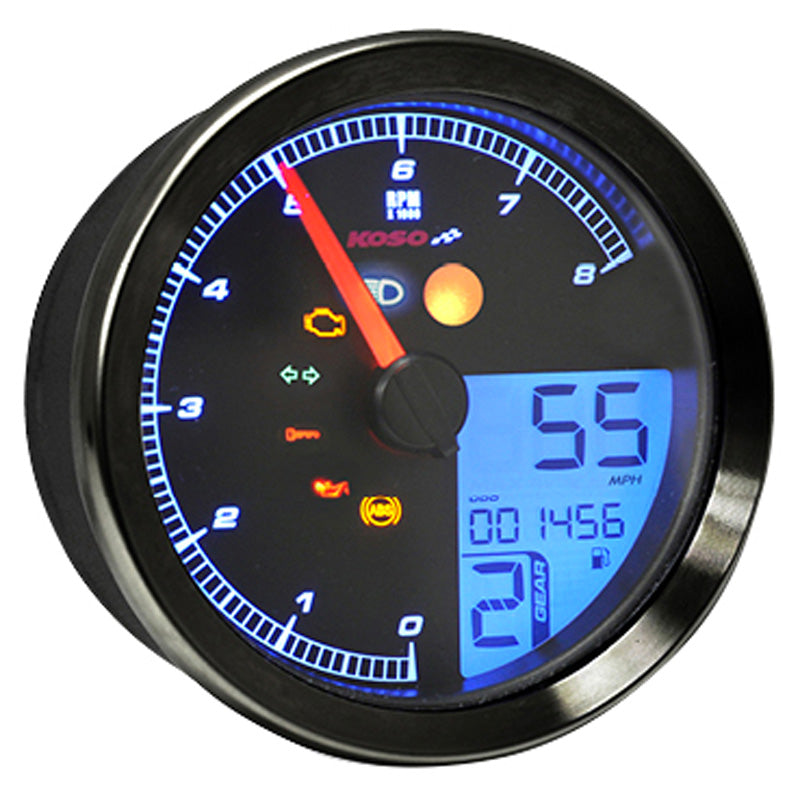 KOSO TNT-B METER FOR YAMAHA BOLT SILVER BEZEL BA051300