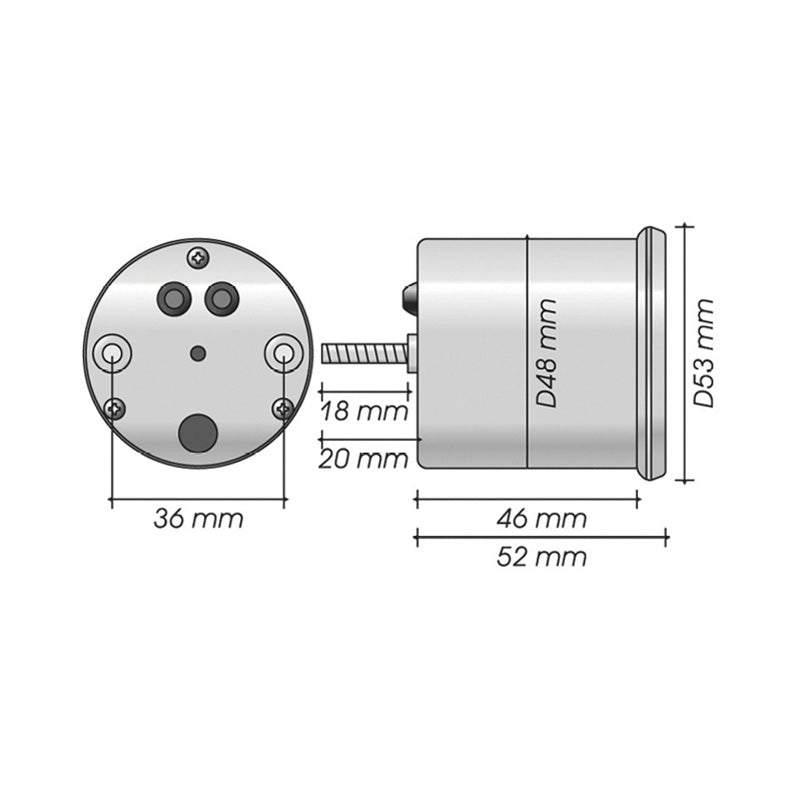 KOSO DL WATER TEMP METER FOR HARLEY BA484B20-HD