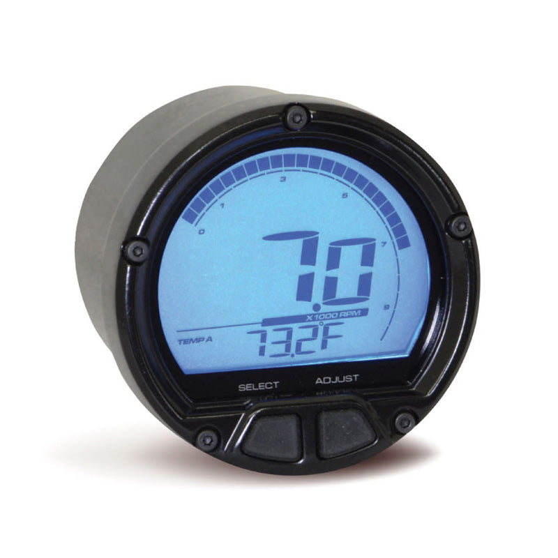 KOSO DL-02R GP STYLE TACHOMETER-BLACK CASING FOR HARLE BA555B16-HD