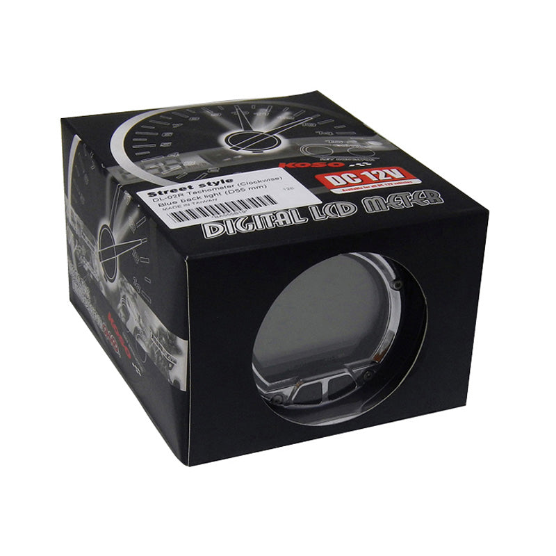 KOSO DL-02R TACHOMETER (FIT BULLET CASING)FOR HARLEY BA555B19-HD