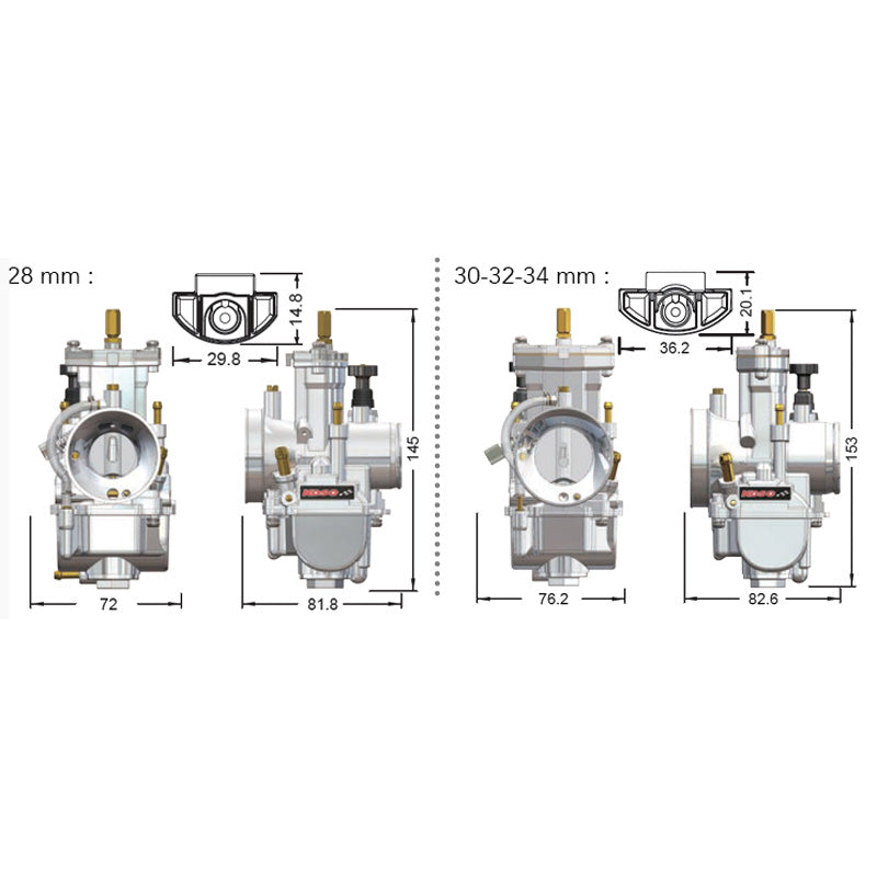 KOSO KSR CARBURATOR 28MM 4 STROKE DA928300