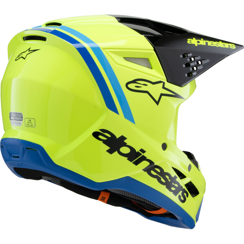 ALPINESTARS HELMET SM3 YTH  RADIUM Y/B/BL S ECE06 8301925-5017-YS