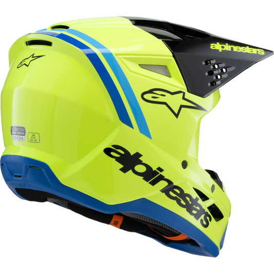 ALPINESTARS HELMET SM3 YTH RADIUM Y/B/BL L ECE06 8301925-5017-YL