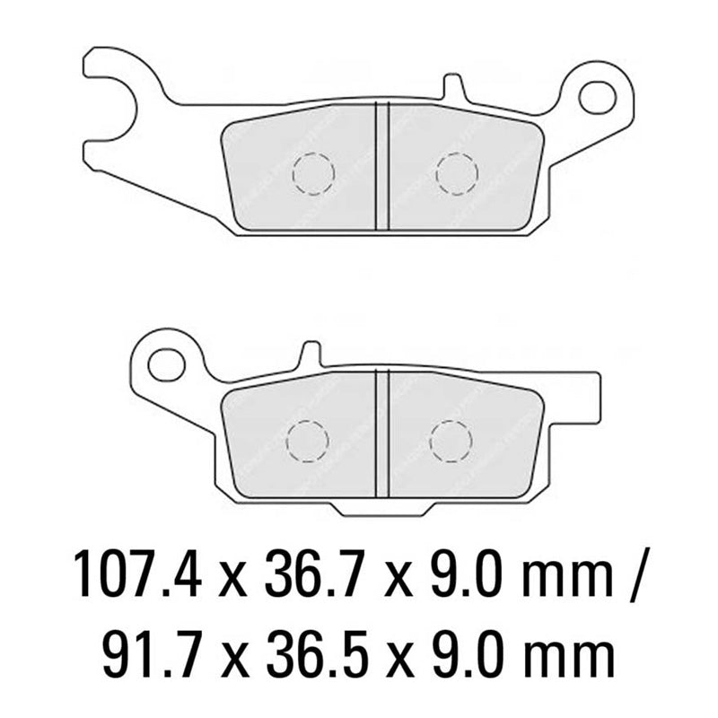 FERODO PAD FER FDB2232SG FR=RH EBC FA446R GRIZ.07-09 FDB2232SG