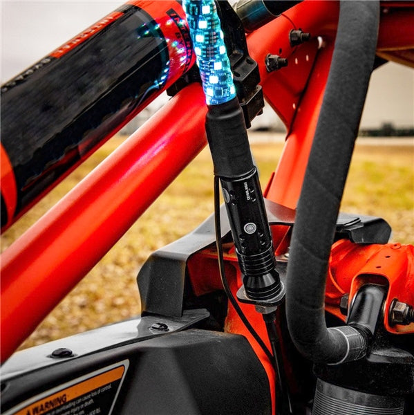 SUPER ATV WHIP LIGHTS 5  RGB LED VERTICAL BRACKET WL5001005V