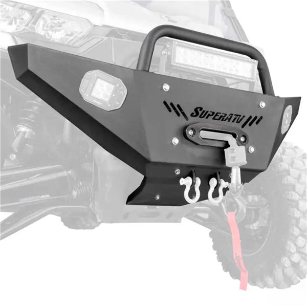 SUPER ATV BUMPER FT WINCH READY W/LIGHT C-AM FBGCADEF003LB12RL