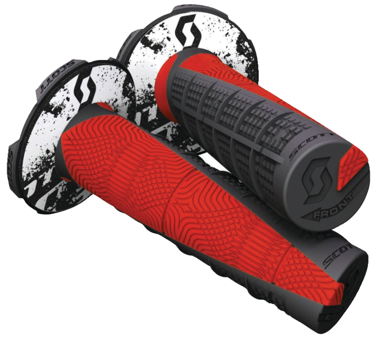SCOTT DEUCE GRIP BLACK/ NEON RED 219627-4948