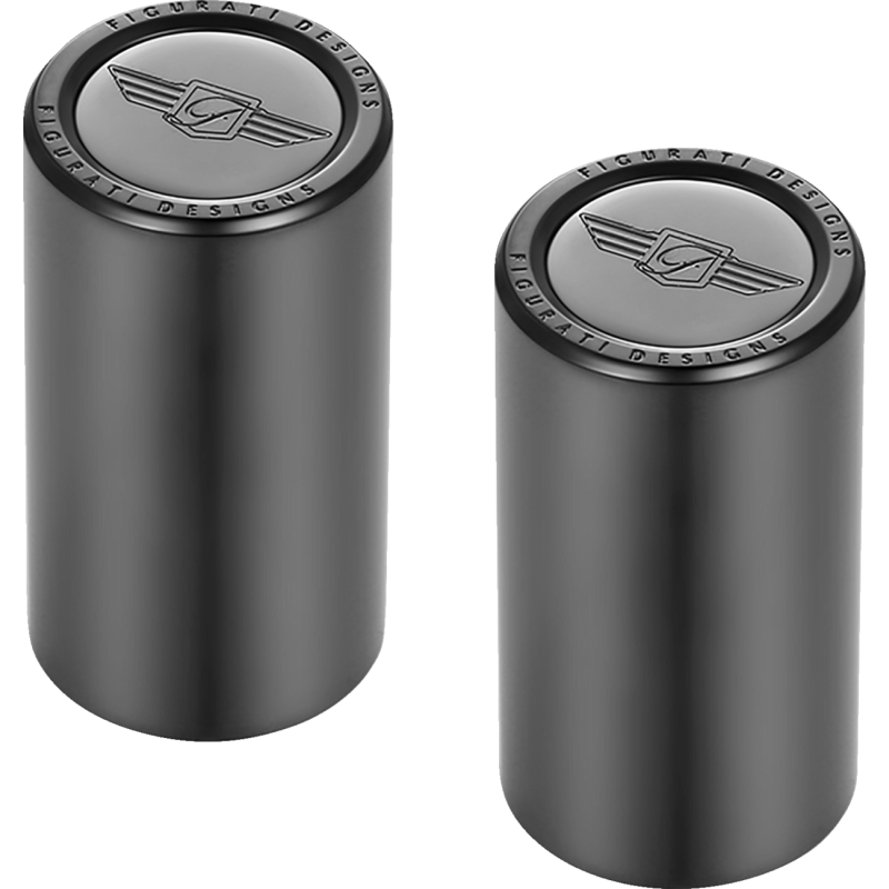 FIGURATI DESIGNS ND MAG DOCKING COVERS BLACK WITH FD LOGO 25.2X46.5MM FD01-DC-25.2/46.5-BLK