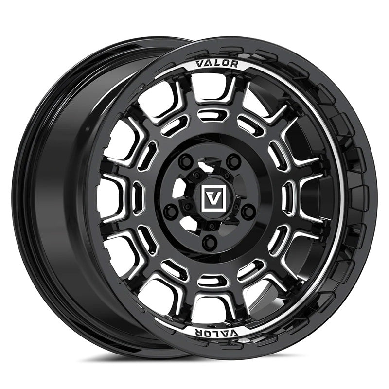 VALOR ATTURO VALOR V17 15X8 4+4 5X114.3 GLOSS BLACK MILLED V17-1580P1005BM