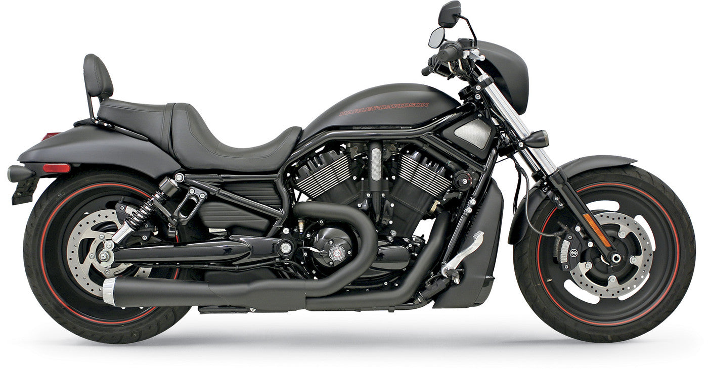 BASSANI XHAUST 07-16 VRSCAW/DX/X RD RAGE 2:1 FS SH BLK 1V22JB