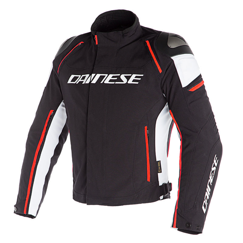 DAINESE RACING 3 D-DRY JACKET BLACK/WHITE/FLUO-RED 1654605-N32-60