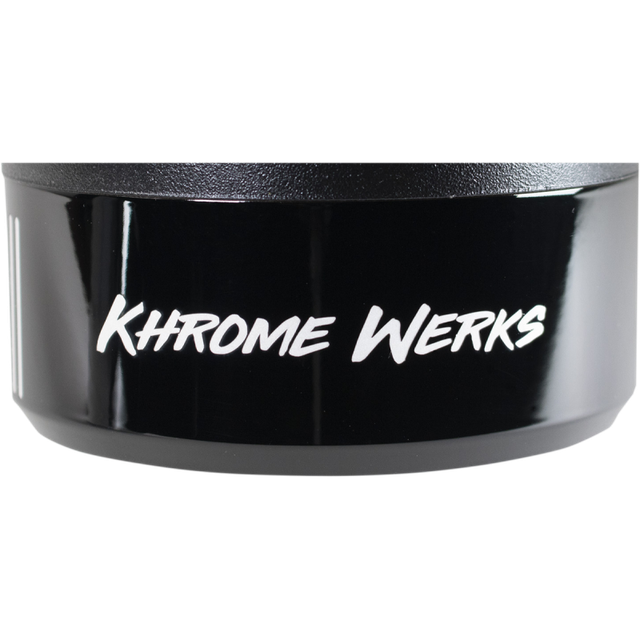 KHROME WERKS 4-1/2' KLASSIC TIP - RIGHT - BLACK PODWERCOAT 200659P