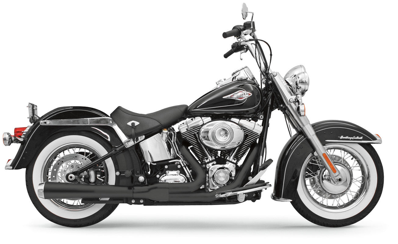 BASSANI XHAUST 86-17 FLST/FXST ROAD RAGE 2:1 FS LONG BK 12121J