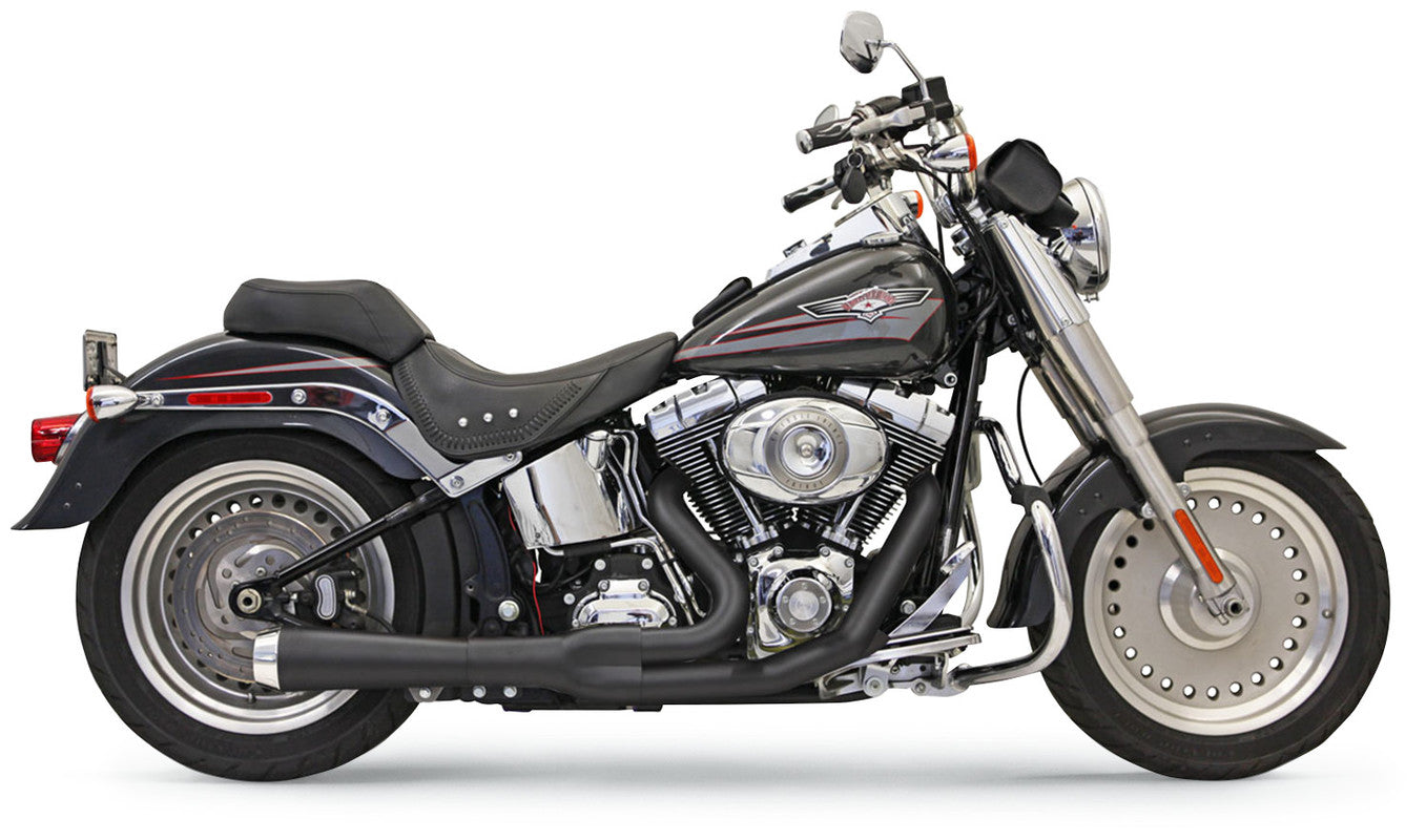 BASSANI XHAUST 86-17 SOFTAIL ROAD RAGE 2:1 FS SHORT BLK 12122J