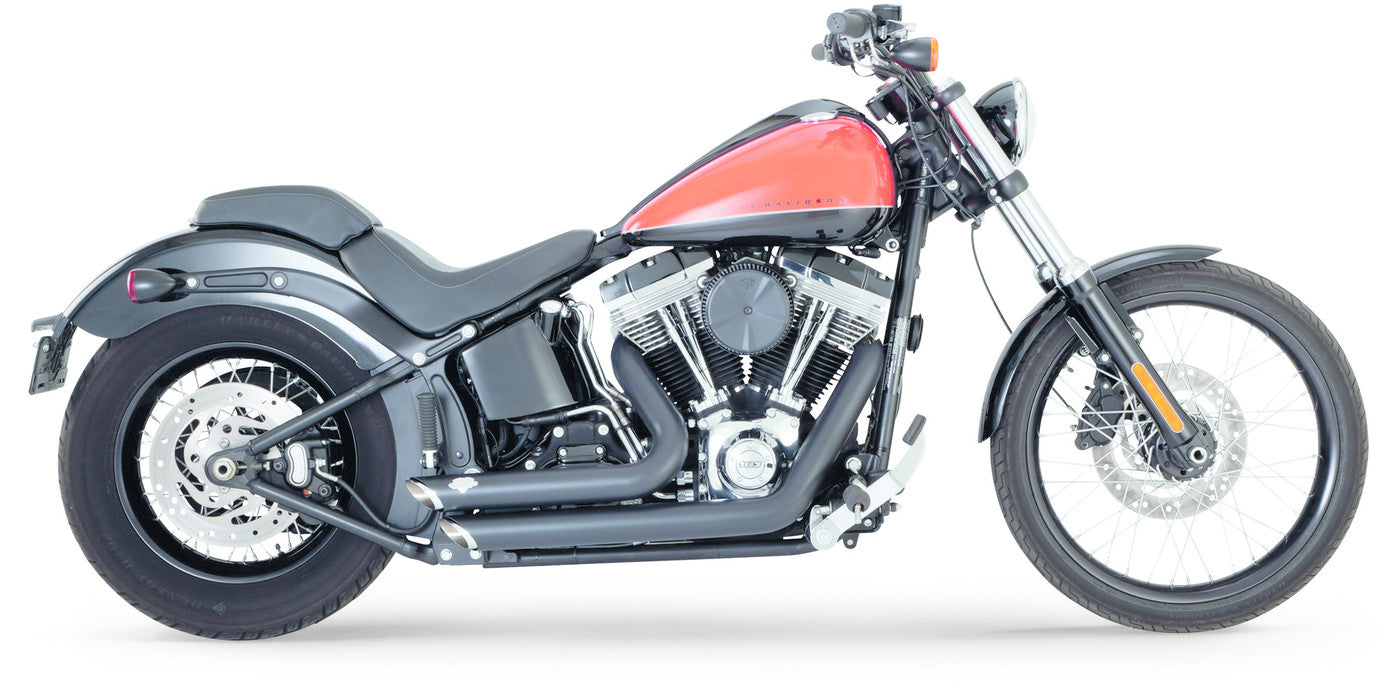 BASSANI XHAUST 86-17 SOFTAIL ROAD RAGE 2:1 FS SHORT CHR 12112J