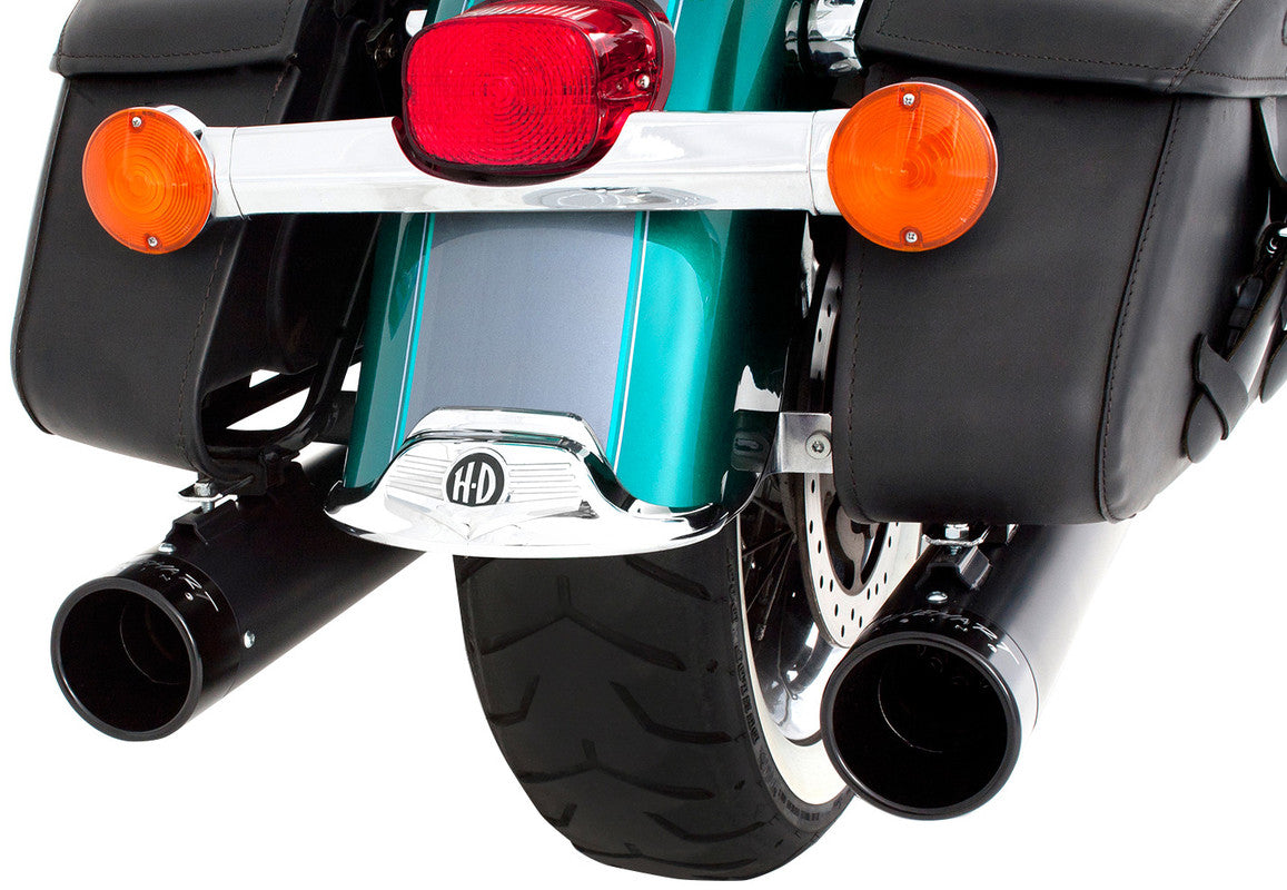 RINEHART RACING 95-08 FLH TRUE DUALS 4" BLK W/BLK TIPS 100-0203