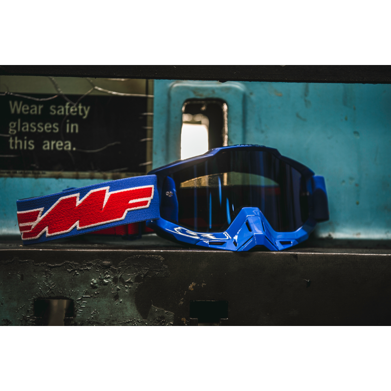 FMF FMF POWERBOMB GOGGLE ROCKET BLUE - CLEAR LENS F-50036-00002