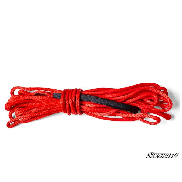 SUPERATV SYNTHETIC WINCH ROPE REPLACEMENT 6000LBS RED WN-RP-6K-RED