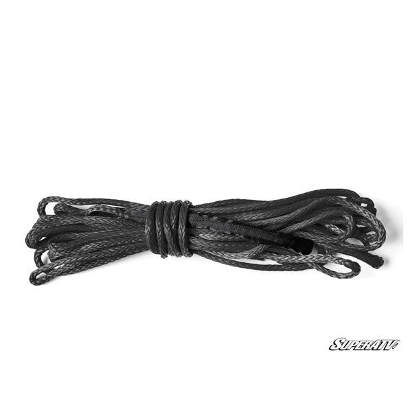 SUPERATV REPLACEMENT SYNTHETIC WINCH ROPE 6000LB - BLACK WN-RP-6K