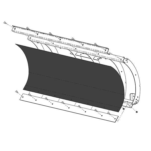 KFI REPLACEMENT PRO-POLY PLOW BLADE FACE SHEET 60" 105858-R
