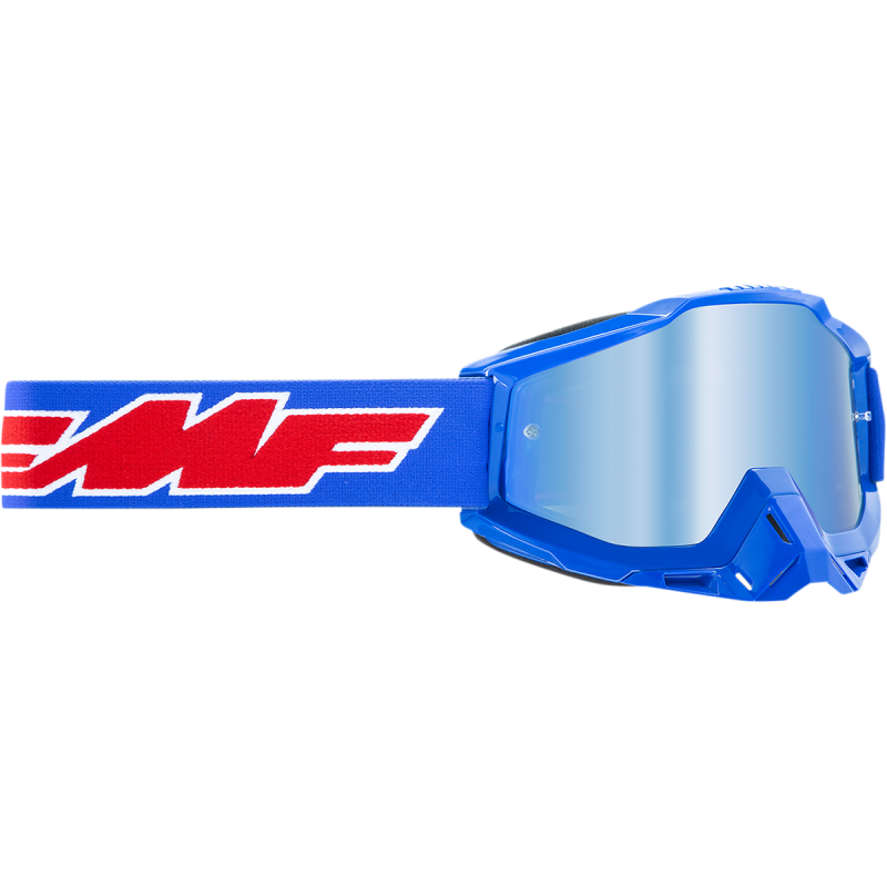 FMF FMF POWERBOMB YOUTH GOGGLE ROCKET BLUE - MIRROR BLUE LENS F-50048-00002