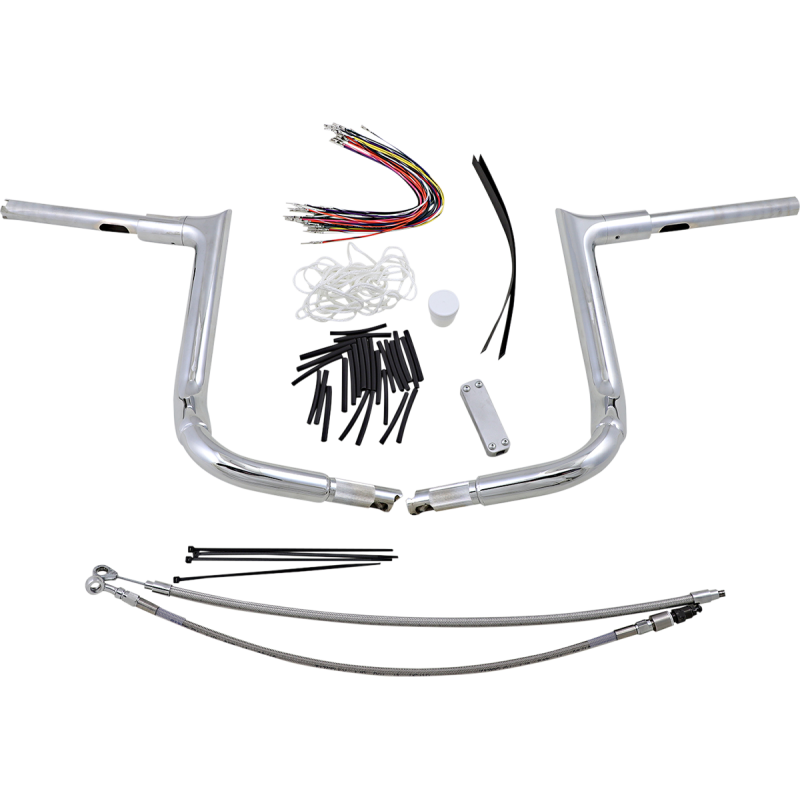 FAT BAGGERS INC HANDLEBAR KIT - POINTED TOP - 14" - CHROME 809114