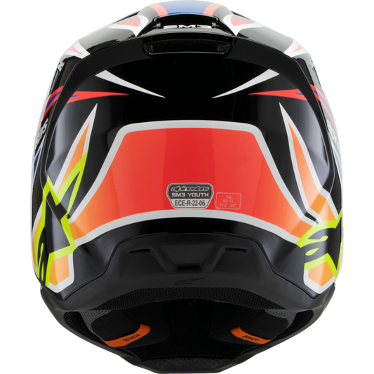 ALPINESTARS HELMETSM3 YTH WURX B/Y/BL/R L ECE06 8302125-1574-YL