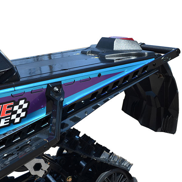 STRAIGHTLINE PERFORMANCE CARBON FIBER REAR BUMPER BLACK COATED RAILS 182-128
