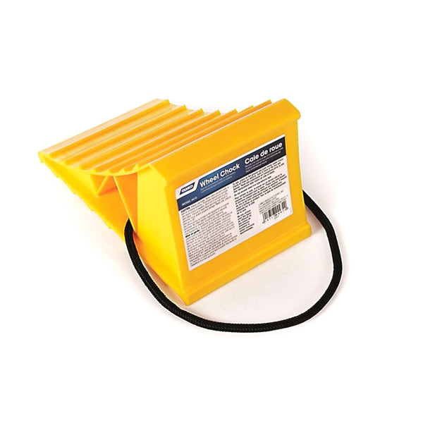 CAMCO WHEEL CHOCK W/ROPE YELLOW CAMCO 44472