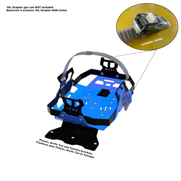 ITEK FUEL PACK BRACKET VOODOO BL POL ITEK RACK02-PO-BV