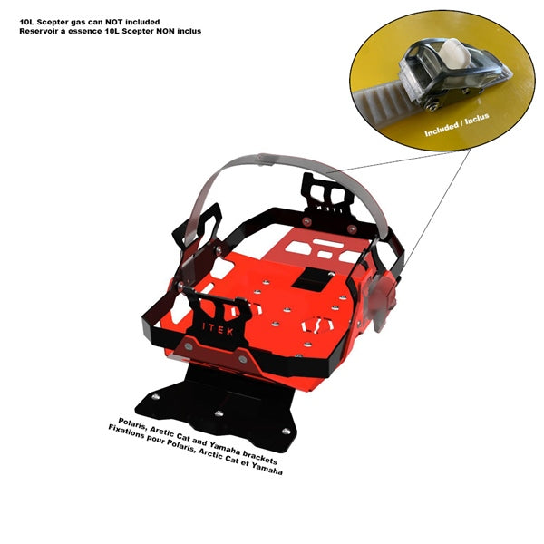 ITEK FUEL PACK BRACKET RD A/C ITEK RACK02-AC-RE