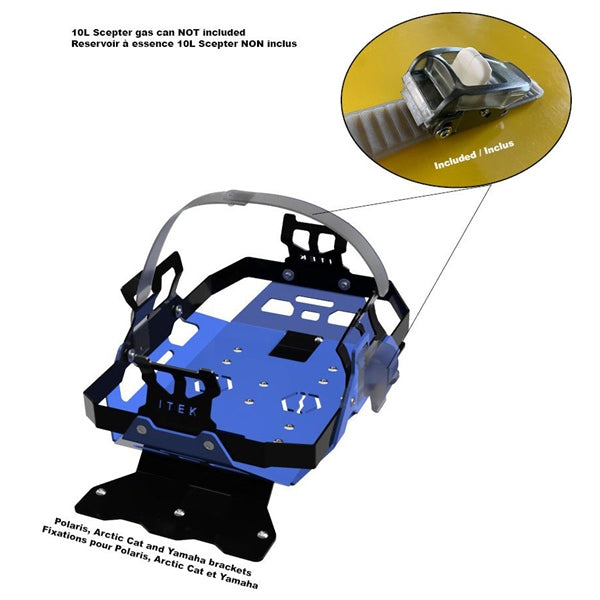 ITEK FUEL PACK BRACKET BL POL ITEK RACK02-PO-PB