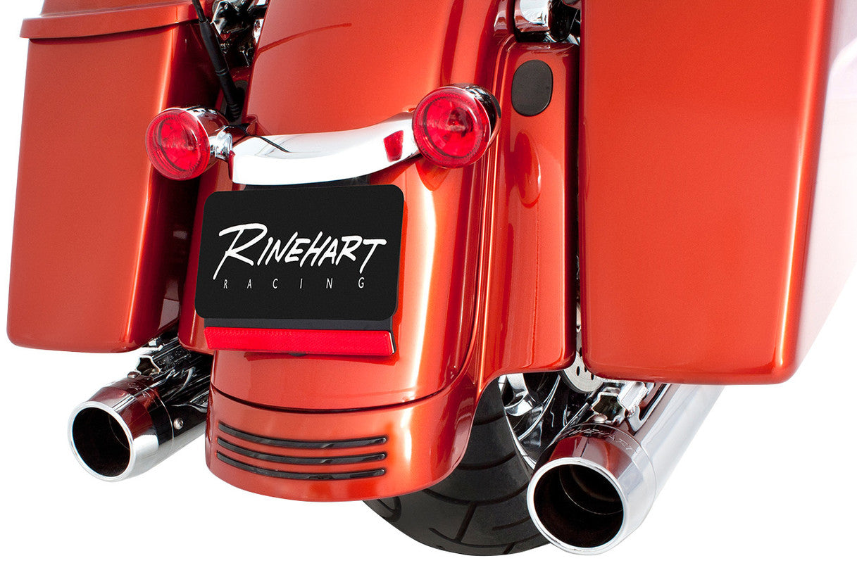 RINEHART RACING 95-09 FLH 3.5" SLIP-ONS CHR W/CHR END CAPS 500-0100C