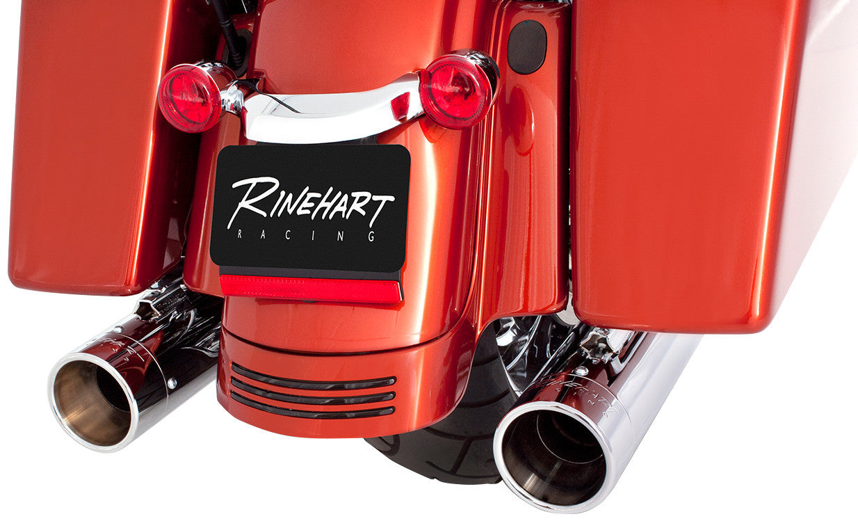 RINEHART RACING 95-16 FLH 4" SLIP-ONS CHR W/CHR END CAPS 500-0102C