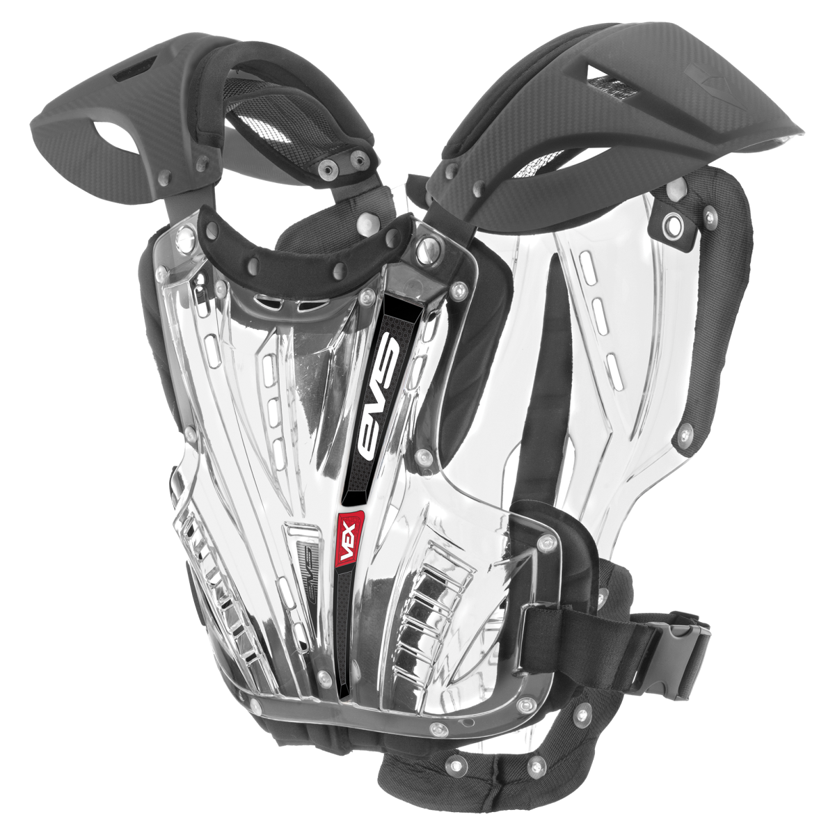 EVS VEX CHEST PROT CLR/BLK SM VEX-CLR-S