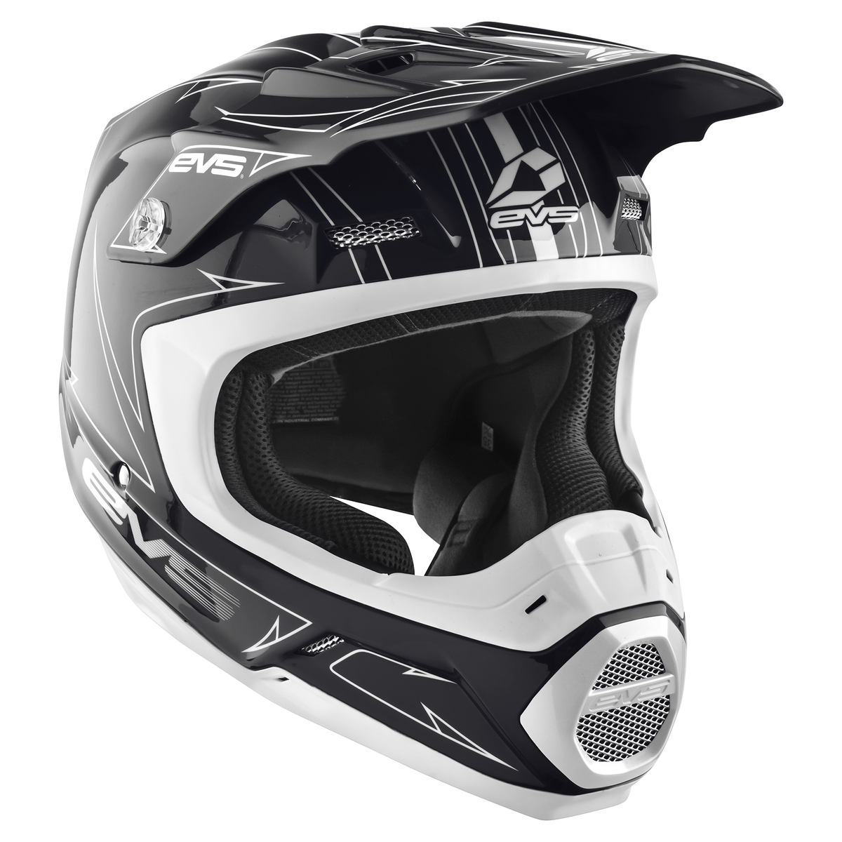 EVS T5 PINNER MATTE BLK/WHT XS H16T5P-MBKW-XS
