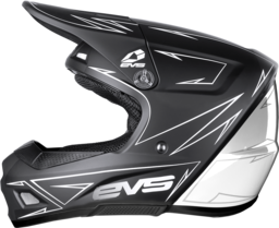 EVS T3 JR PINNER 50/50 BLK/WHT S HE21T3P50-WH-S