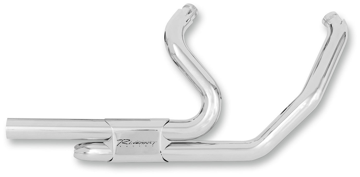 RINEHART RACING 09-16 FLH SLIMLINE DUALS HEADER KIT CHROME 100-0450