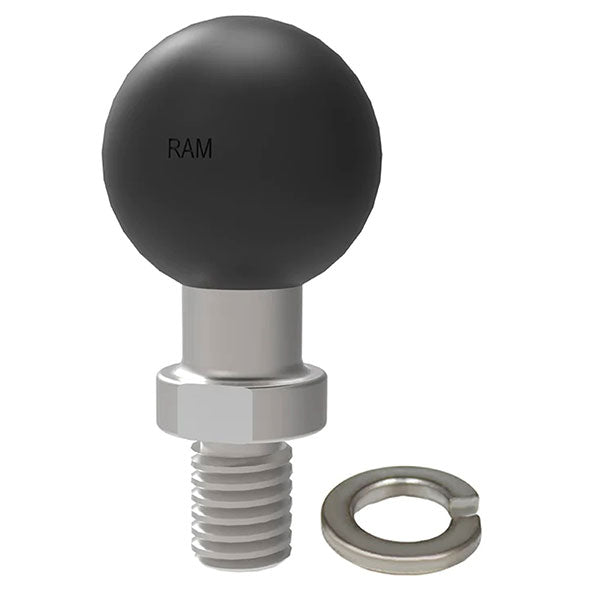 RAM BALL ADAPTER WITH 3/8"-16 THREADED POST & LOCK WASHER - B SIZE B SIZE 1" BALL RAM-B-236U