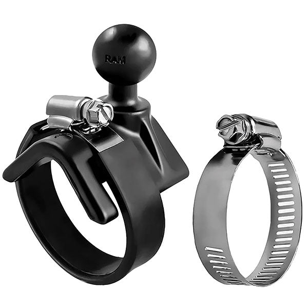 RAM STRAP HOSE CLAMP BALL BASE 1" - 2.1" 1" - 2.1" DIAMETER RAM-B-108B