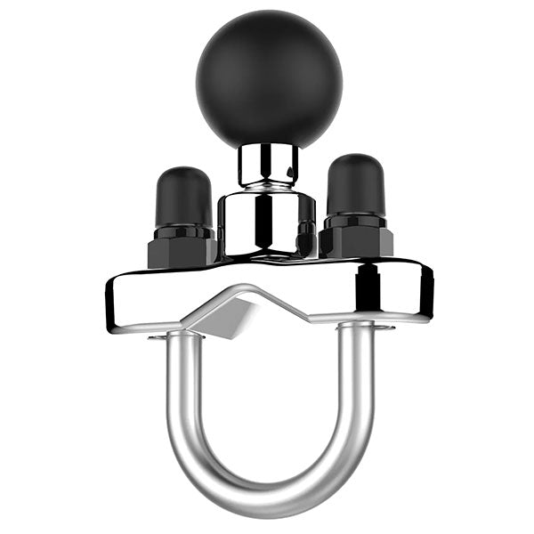 RAM CHROME HANDLEBAR U-BOLT BASE FOR RAILS 1" TO 1.25" IN DIAMETER CHROME RAM-B-231-1CHU
