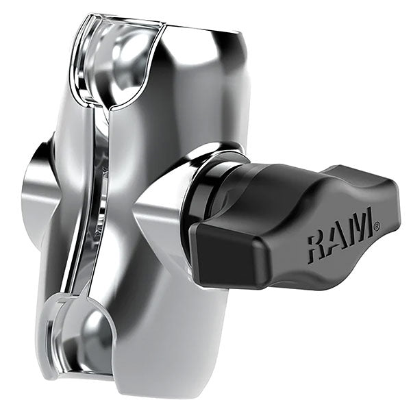 RAM CHROME DOUBLE SOCKET ARM - B SIZE SHORT SHORT ARM, CHROME RAM-B-201-ACHU