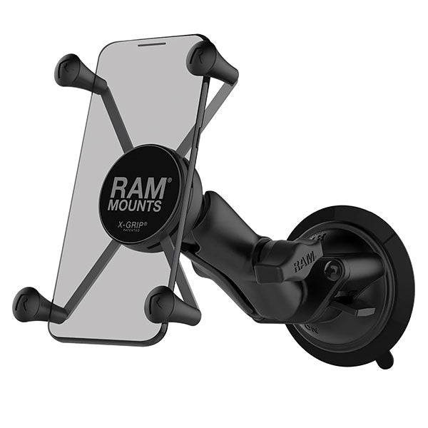 RAM MOUNTS TWIST-LOCK SUCTION CUP X-GRIP PHONE MOUNT LARGE RAM-B-166-UN10