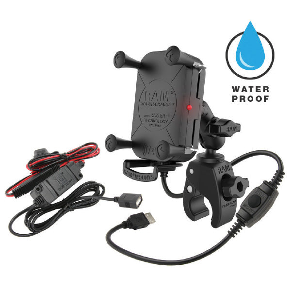 RAM MOUNTS TOUGH-CHARGE WIRELESS X-GRIP TOUGH CLAW MNT & MC HARDWARE RAMB-400-A-UN12W-V7M