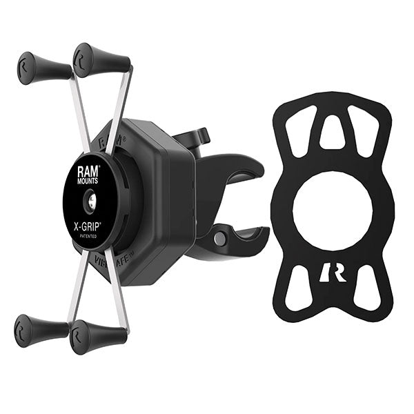 RAM X-GRIP LARGE PHONE MOUNT WITH VIBE-SAFE & SMALL TOUGH-CLAW  RAM-HOL-UN10-462-400