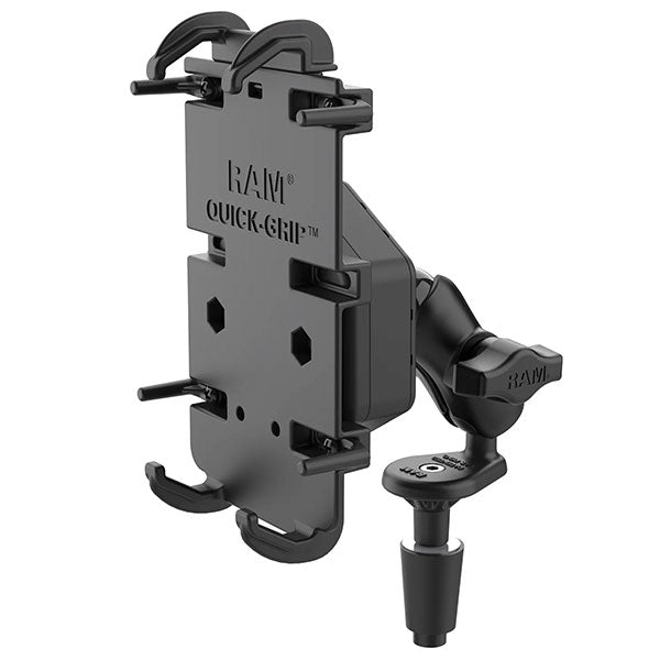 RAM QUICK-GRIP XL PHONE MOUNT WITH VIBE-SAFE & FORK STEM BASE SHORT RAM-B-176-A-PD4-462