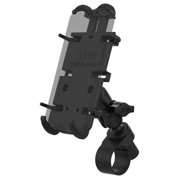 RAM QUICK-GRIP XL PHONE MOUNT WITH RAM TOUGH-STRAP HANDLEBAR BASE STRAP CLAMP MOUNT RAP-B-460-A-PD4U