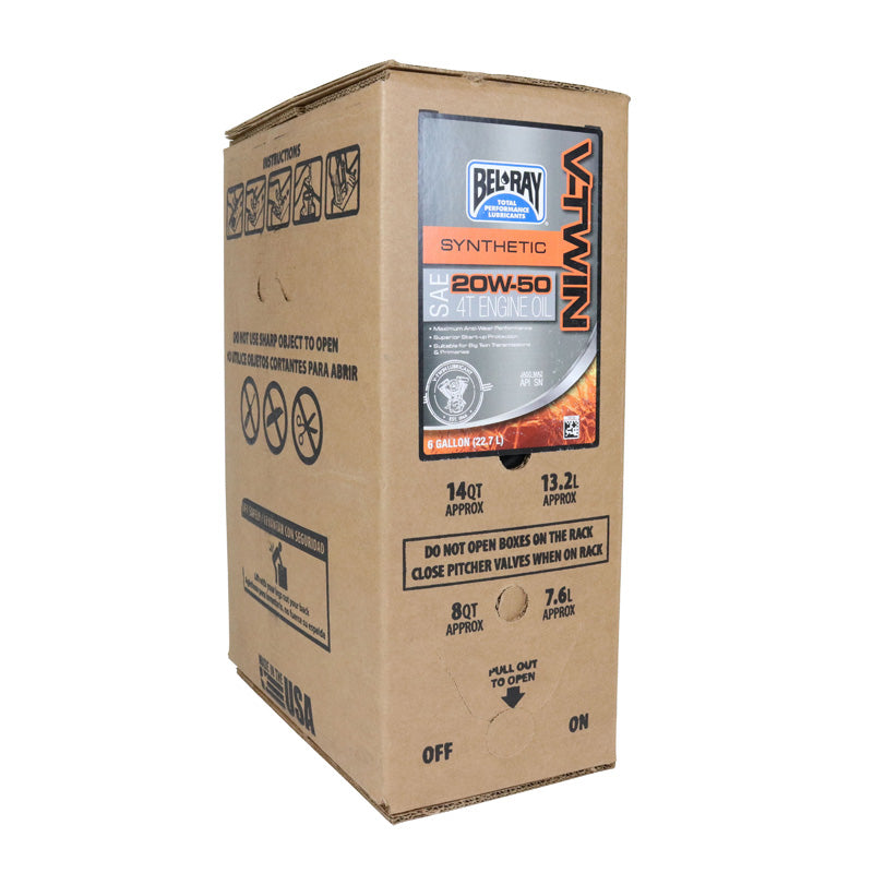 BEL-RAY SYNTHETIC V-TWIN 4T ENGINE OIL 20W50 (22.7L) BAG I 3_03133E_11